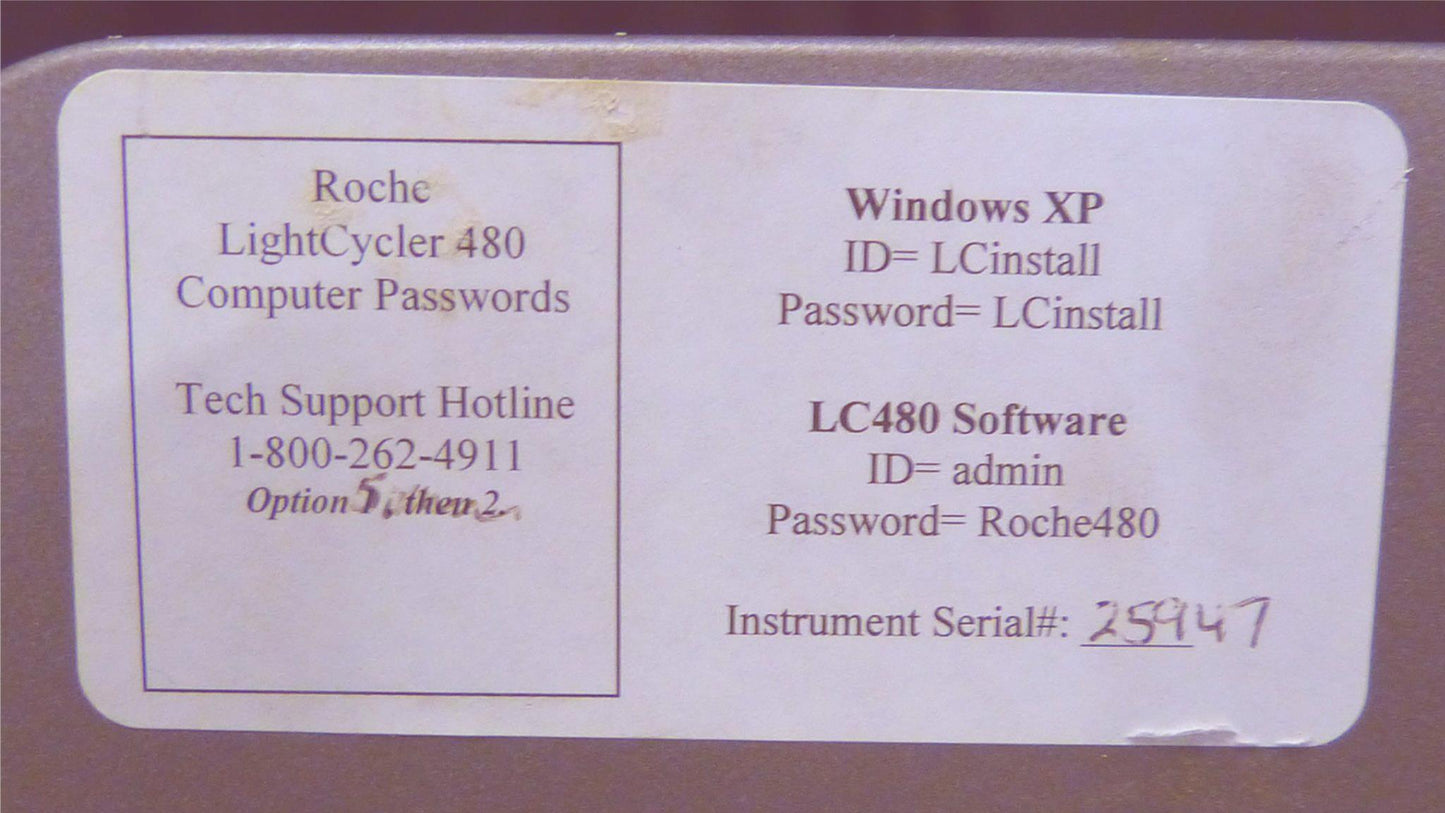 ROCHE LIGHTCYCLER 480 II PCRSYSTEM & SOFTWARE 96WELLBLOCK 90DAYWARRANTY FREESHIP