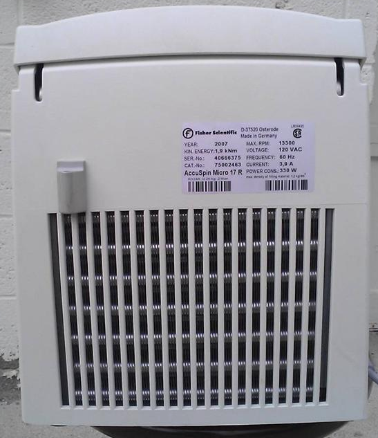 FISHER SCIENTIFIC ACCUSPIN MICRO 17R CENTRIFUGE with ROTOR