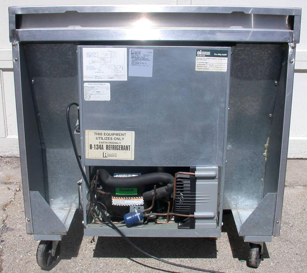 RANDELL 9802-7M S-C WORKTOP REFRIGERATOR with 3 BACKSPLASH SIDES