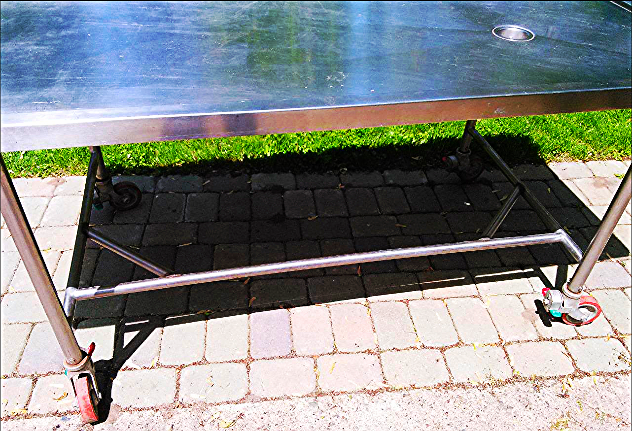 SHANDON LIPSHAW STAINLESS STEEL AUTOPSY TABLE HUNTING DEER Veterinary 84wx36h36