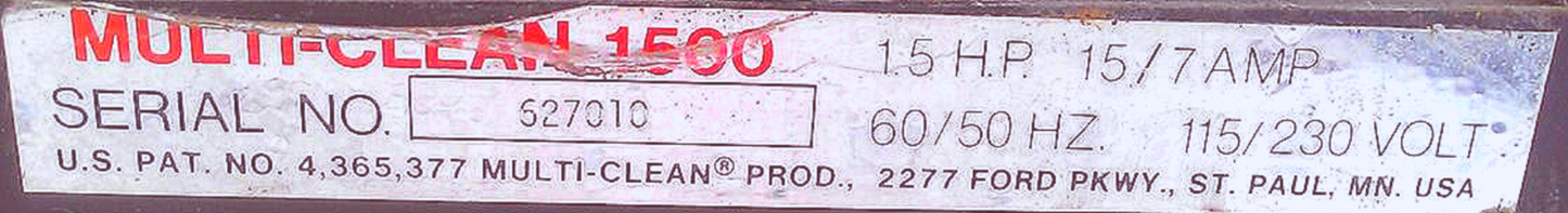 MULTICLEAN 1500 ELECTRIC FLOOR BURNISHER 20inch High Speed WATCH VIDEO FREE SHIP