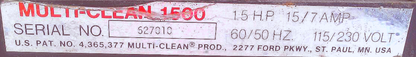 MULTI-CLEAN 1500 BURNISHER 20-inch High Speed Electric Cord Floor MINUTEMAN