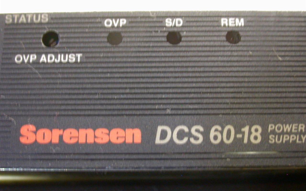 SORENSEN DCS 60-18 DIGITAL DISPLAY POWER SUPPLY