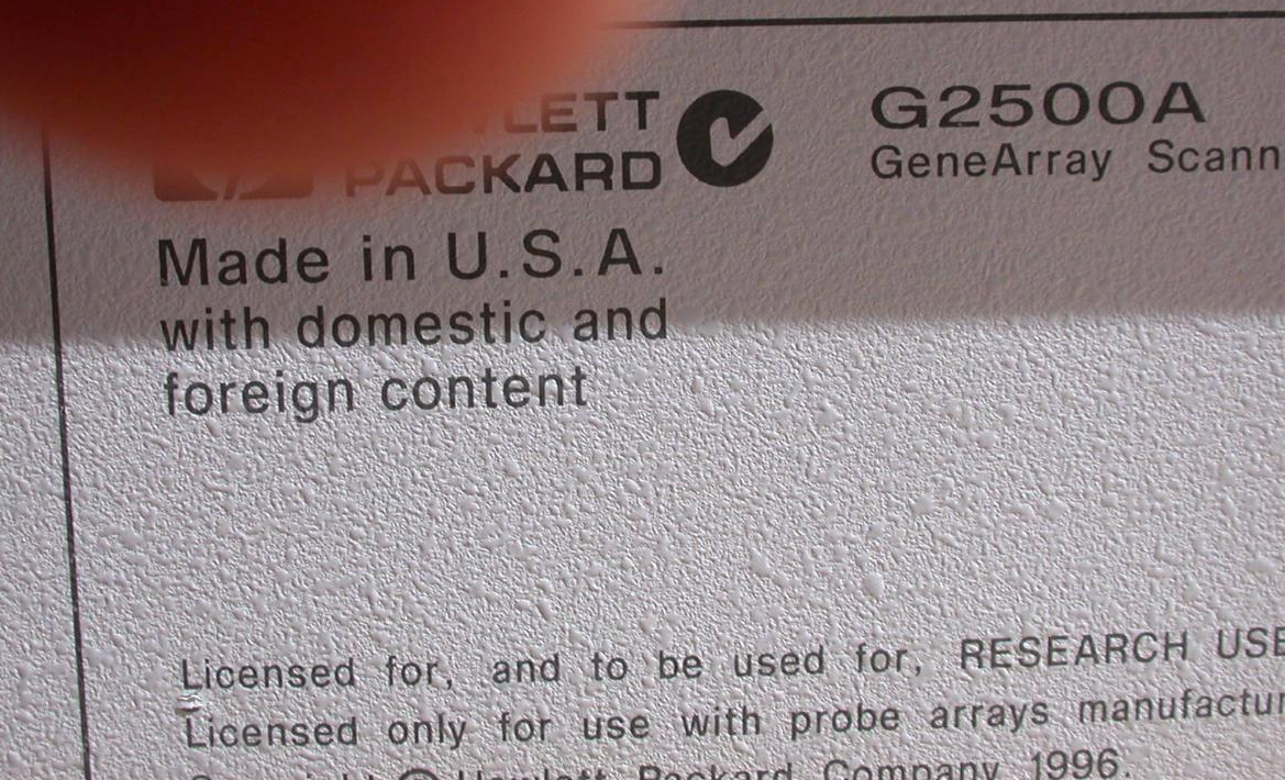 HP POWER SUPPLY MODULE G2500A#120 with GENE ARRAY SCANNER G2500A HEWLETT PACKARD