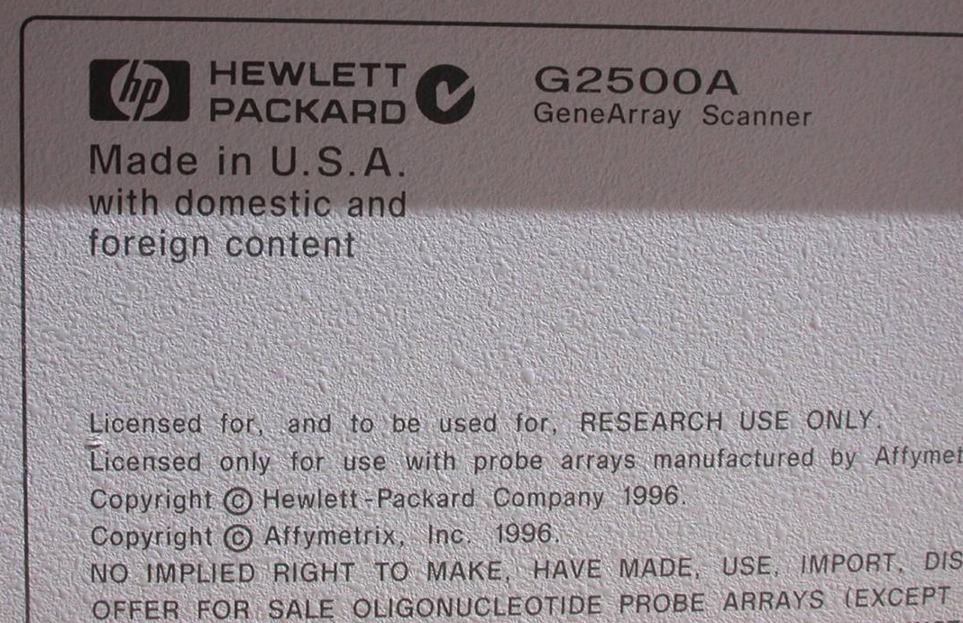 HP POWER SUPPLY MODULE G2500A#120 with GENE ARRAY SCANNER G2500A HEWLETT PACKARD