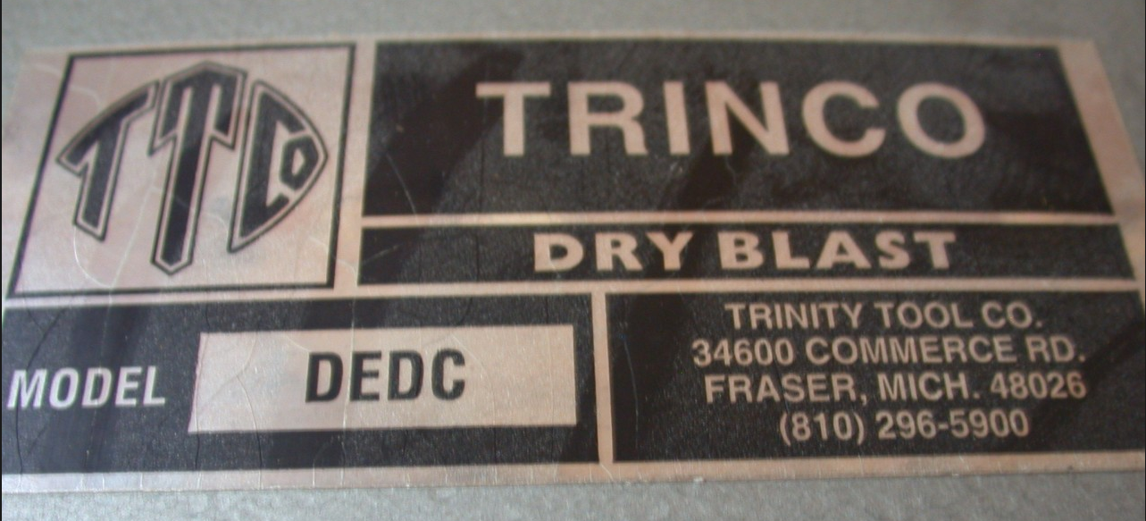 TRINCO DRY BLAST DUST COLLECTOR MODEL DEDC multiple gun guns