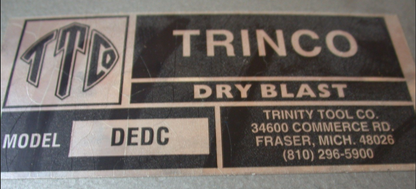 TRINCO DRY BLAST DUST COLLECTOR MODEL DEDC multiple gun guns