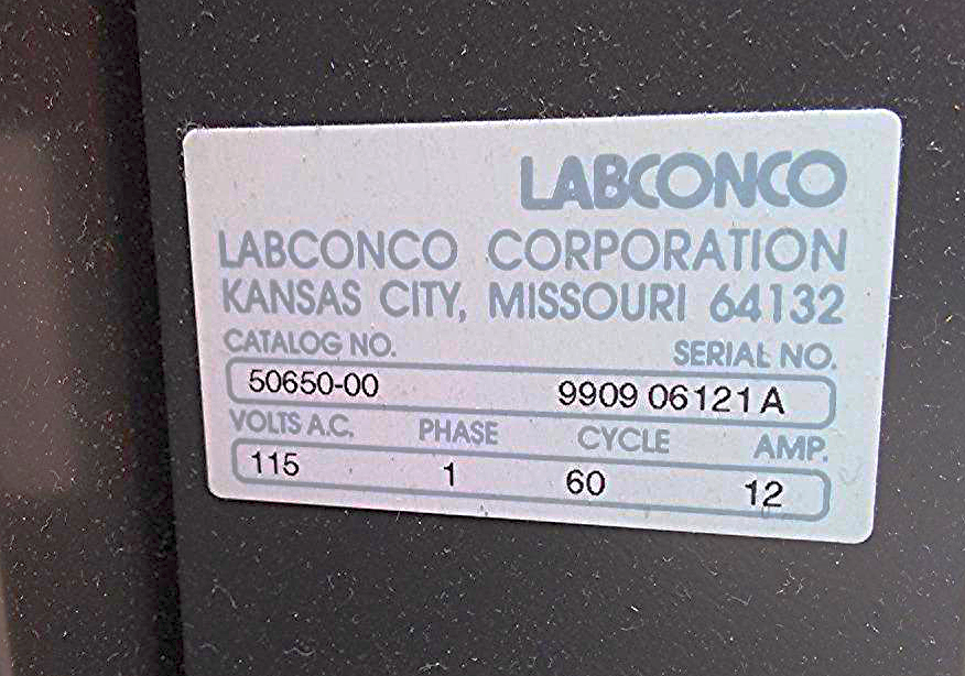 LABCONCO VENT FUME HOOD GLOVE BOX ENVIRONMENTAL CHAMBER