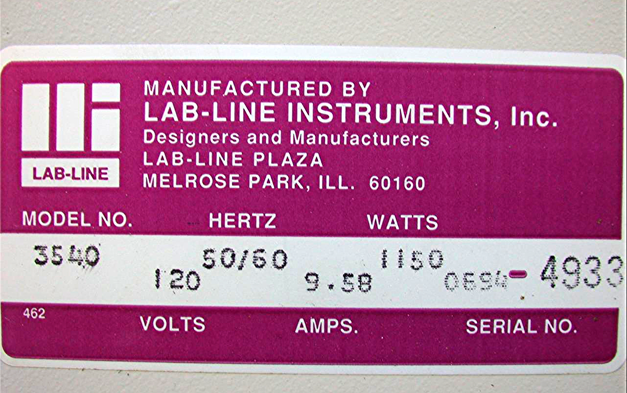 LAB-LINE 3540 ORBITAL SHAKER & GABLE COVER DIGITAL PLUS EXTRAS WONDERFUL CONDITI