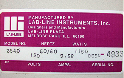 LAB-LINE 3540 ORBITAL SHAKER & GABLE COVER DIGITAL PLUS EXTRAS WONDERFUL CONDITI