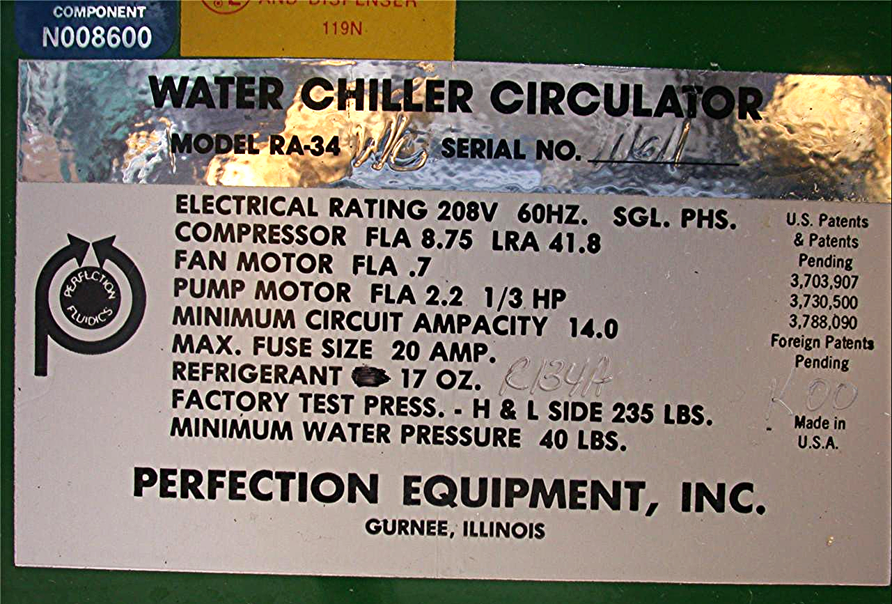 PERFECTION EQUIPMENT GR-6F FLUIDIC BEVERAGE SYSTEM SODA CARBONATOR RACK & EXTRAS