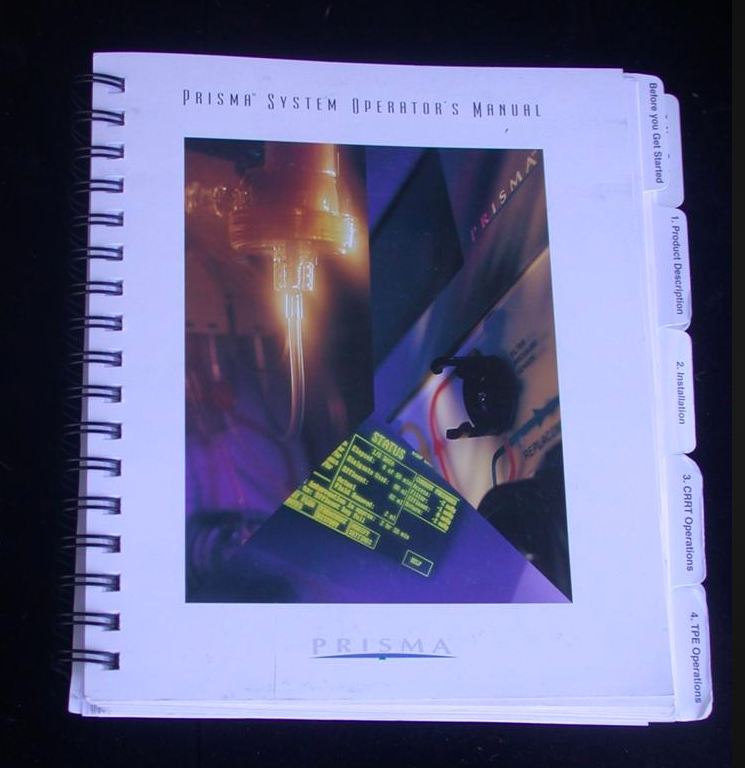 GAMBRO HEALTHCARE PRISMA CONTROL UNIT CRRT-TPE 2000 EXTRA HEMODIALYSIS MACHINE