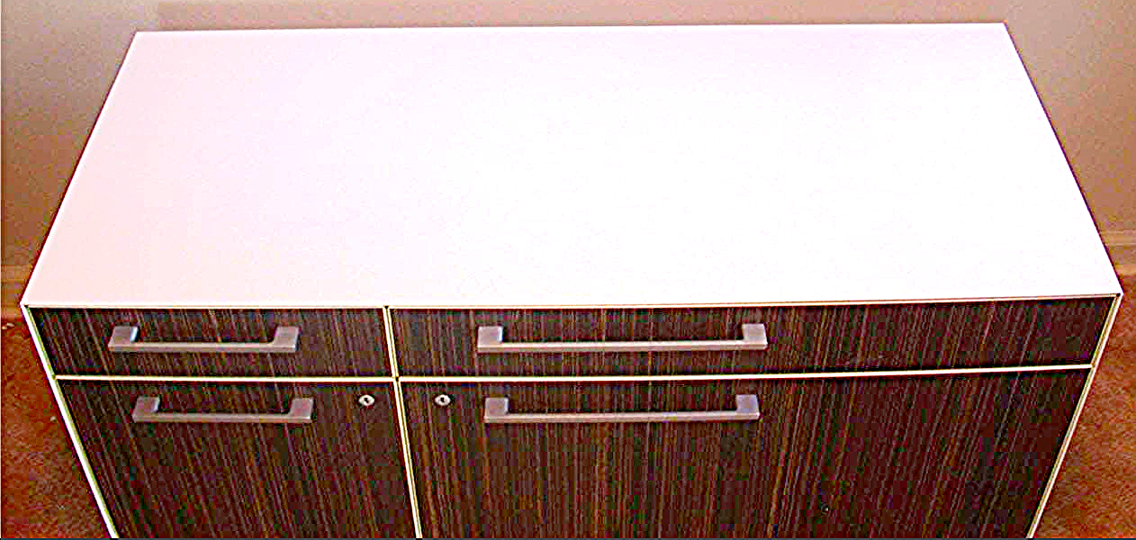 CONTEMPORARY WATSON MIRO CREDENZA THERMALLY FUSED METAL LAMINAT MODERN ARCHITECT