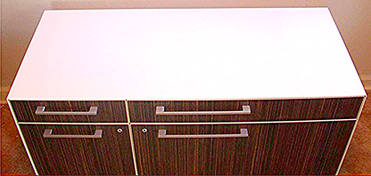 CONTEMPORARY WATSON MIRO CREDENZA THERMALLY FUSED METAL LAMINAT MODERN ARCHITECT