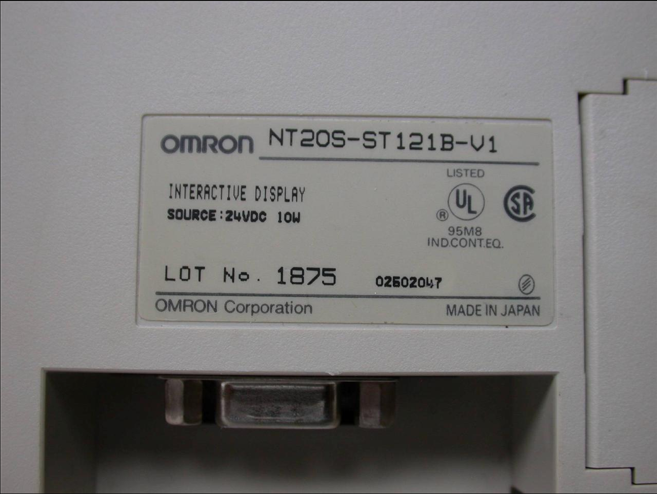 OMRON NT20S-ST I21B-V1 Programmable Terminal INTERACTIVE DISPLAY JAPAN MODULE