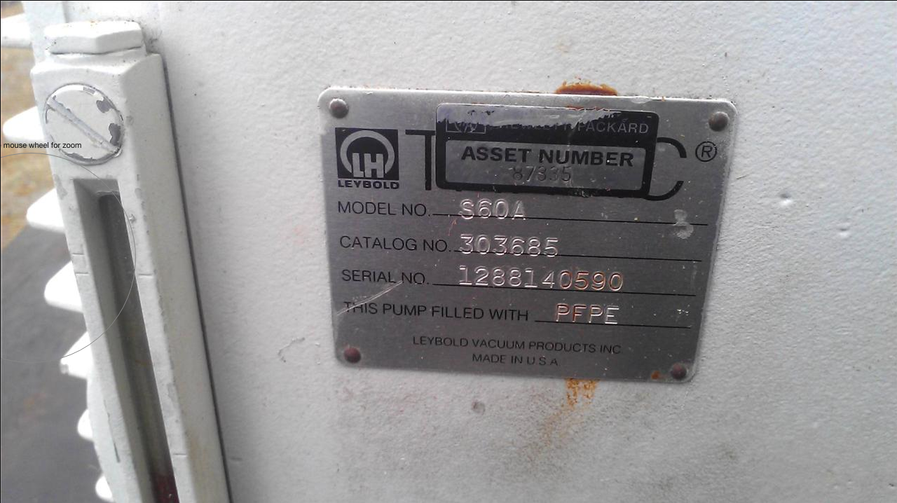 LEYBOLD TRIVAC S60A ROTARY DUAL VANE DUAL STAGE MECHANIC VACUUM PUMP 3 PHASE