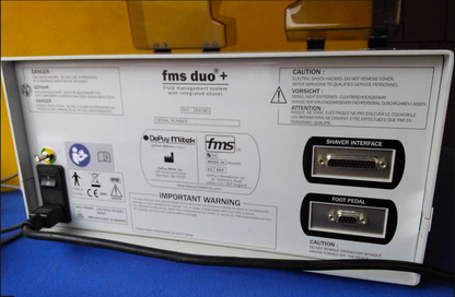 FMS DUO+ FLUID MANAGEMENT SYSTEM INTEGRATED SHAVER PEDAL 4580 LIVANTEC INTERFACE