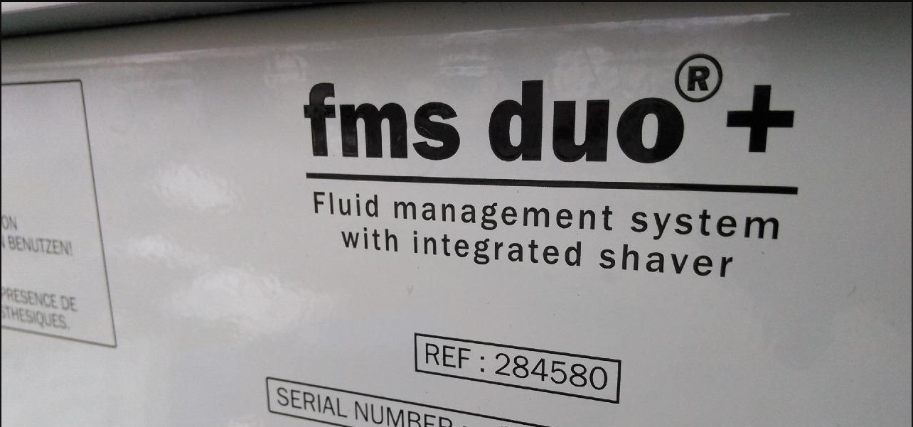 FMS DUO+ FLUID MANAGEMENT SYSTEM INTEGRATED SHAVER PEDAL 4580 LIVANTEC INTERFACE