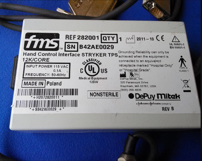 FMS DUO+ FLUID MANAGEMENT SYSTEM INTEGRATED SHAVER PEDAL 4580 LIVANTEC INTERFACE