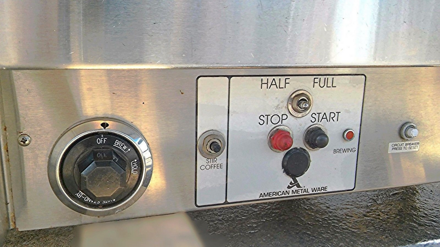 Grindmaster 8106E Twin 6Gallon Coffee Mac Urn 3PHASE BREW PERCULATOR AMERIC WARE