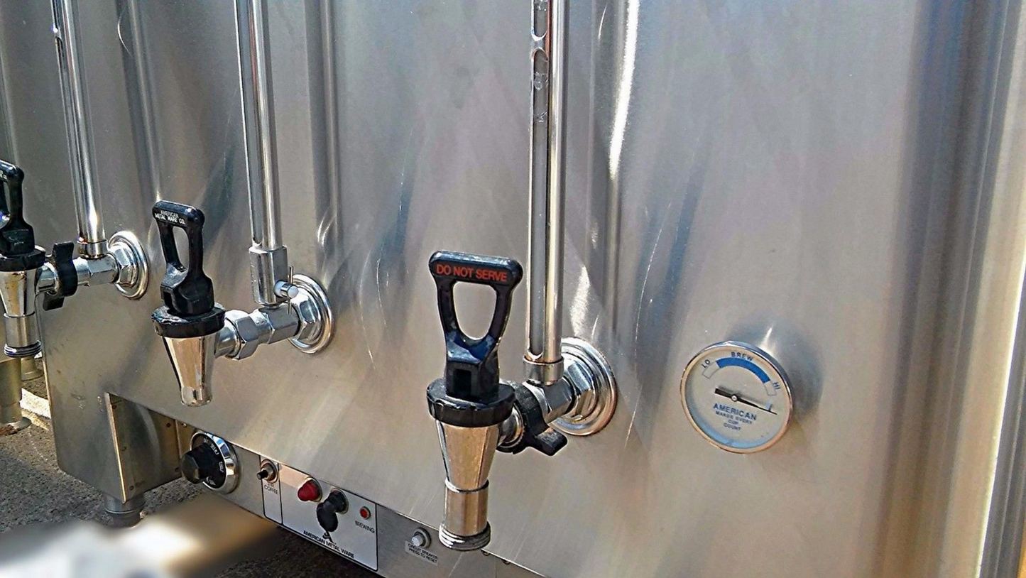 GRINDMASTER 8106E Twin 6Gallon Coffee Mac Urn 3PHASE BREW PERCOLATOR AMERIC WARE