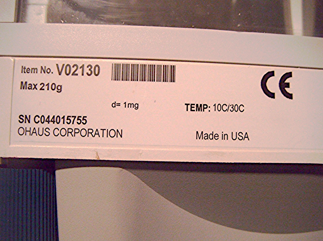 EXCELLENT OHAUS Model V02130 VOYAGER BALANCE 210g x 0.001g WATCH VIDEO FREE SHIP