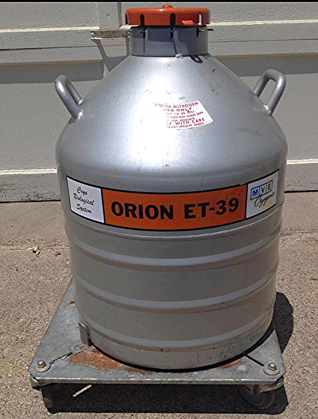 MVE CRYO BIOLOGICAL 9 CANISTER ORION ET-39 CRYOGENIC HIGH CAPACITY TANK FREESHIP