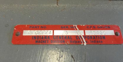 INDIANA CORPORATION MAGNET DIVISION DEMAGNETIZER MAGNETIZER ON WHEELS 47C222A