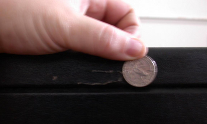 VINTAGE STOW DAVIS BLACK LEATHER & METAL DESK w 2 DRAWERs 65 x 29 x 30 FREE SHIP