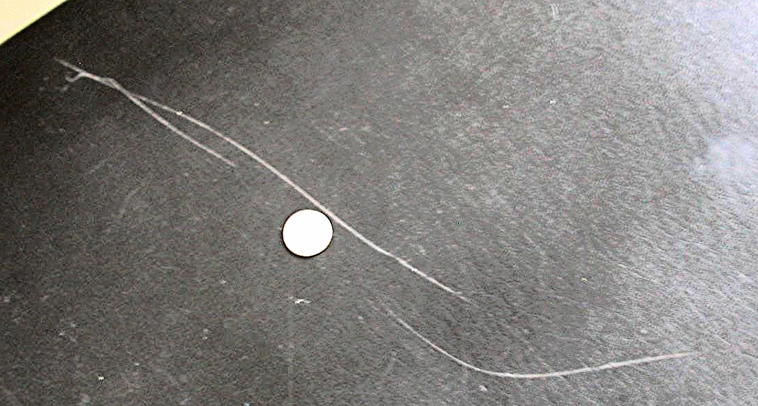 VINTAGE STOW DAVIS BLACK LEATHER & METAL DESK w 2 DRAWERs 65 x 29 x 30 FREE SHIP