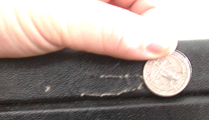 VINTAGE STOW DAVIS BLACK LEATHER & METAL DESK w 2 DRAWERs 65 x 29 x 30 FREE SHIP