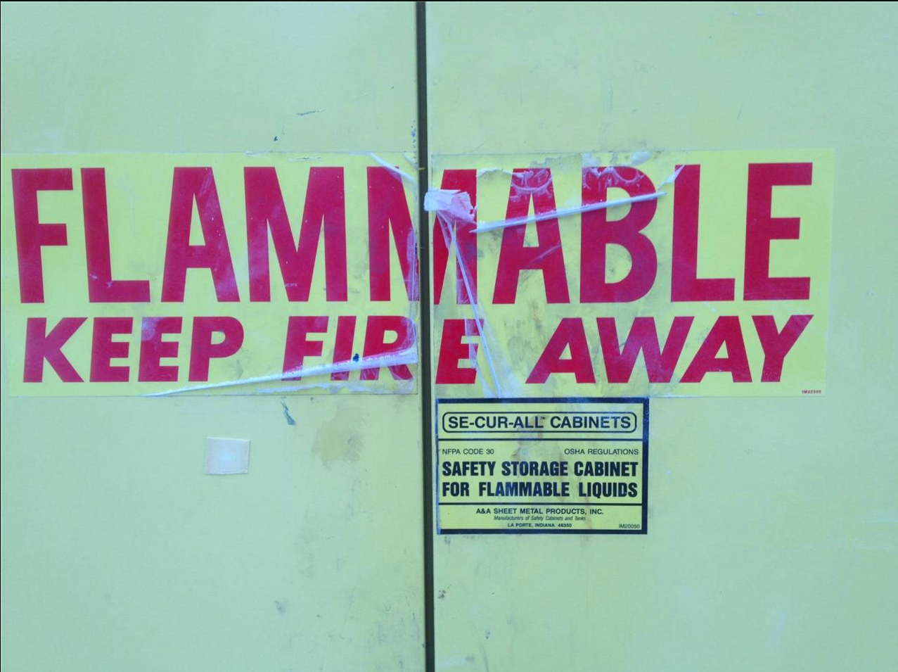 SE-CUR-ALL FLAMMABLE SAFETY STORAGE CABINET 45 GALLON