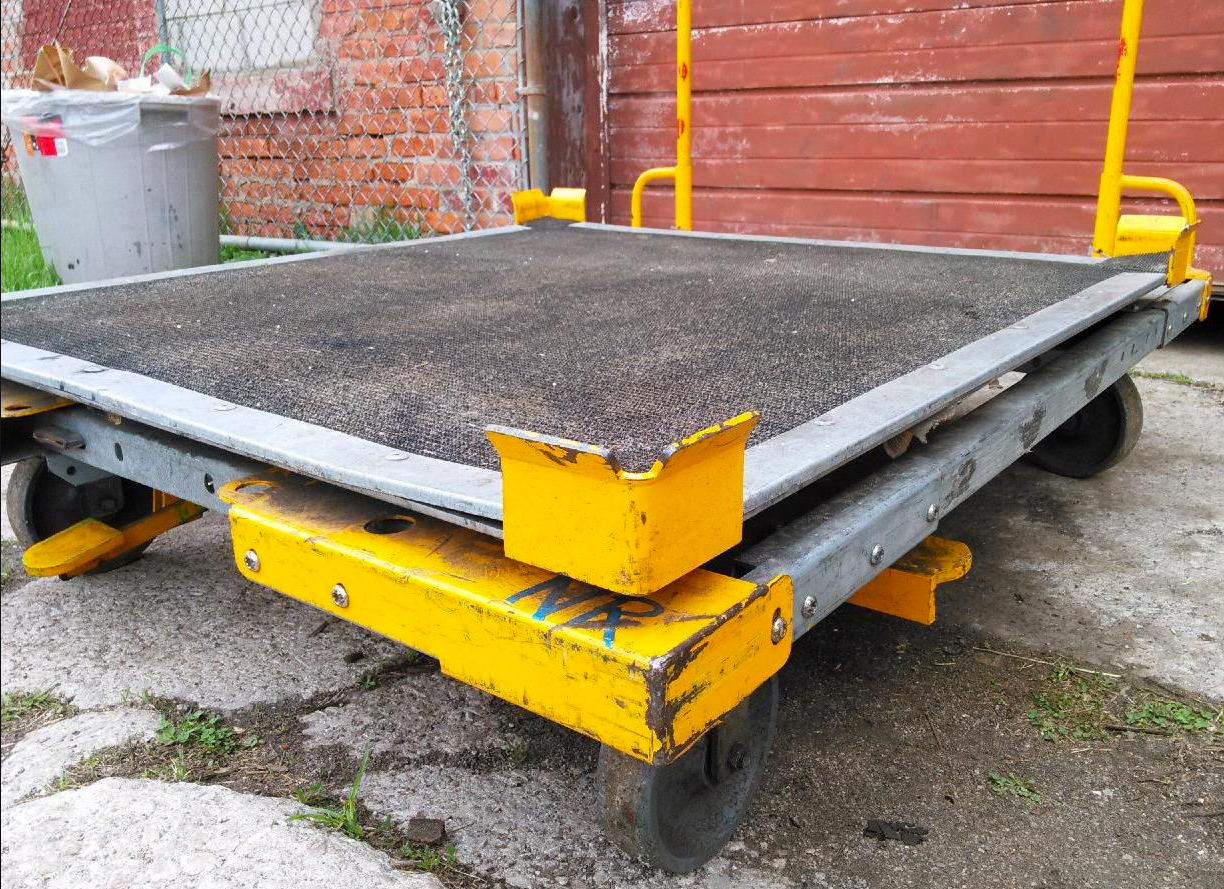 RARE SCHARINE TURNTABLE HERCO-HAULER DOLLY CART WHEELS MODULAR HEAVY DUTY