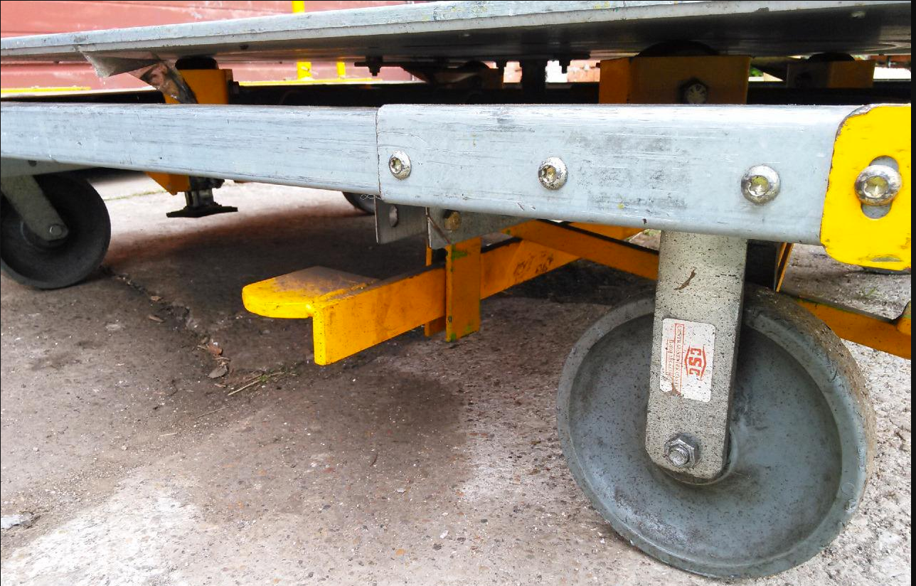 RARE SCHARINE TURNTABLE HERCO-HAULER DOLLY CART WHEELS MODULAR HEAVY DUTY