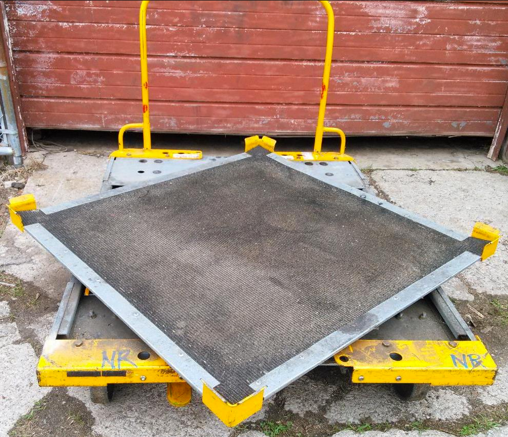 RARE SCHARINE TURNTABLE HERCO-HAULER DOLLY CART WHEELS MODULAR HEAVY DUTY