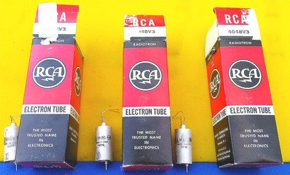 3 VACUUM TUBE TUBES RCA 4048V3 INSIDE ORIGINAL BOXES BOX NEW OLD STOCK BOXSET