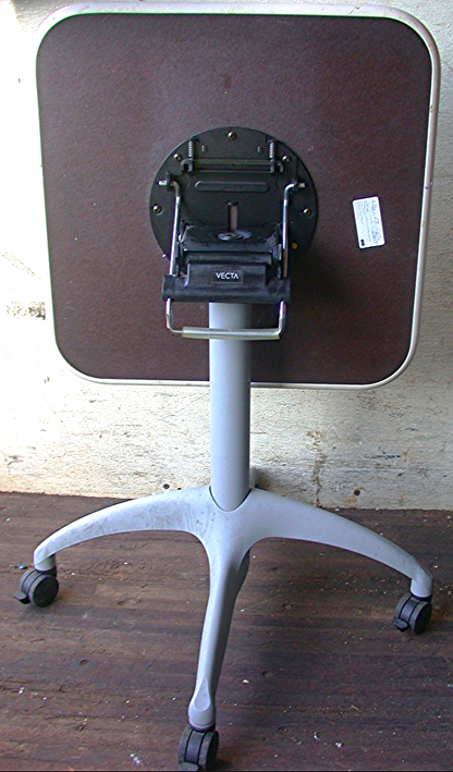 VECTA STEELCASE 30 x 30 FOLDING FLIP TABLE with METAL BASE & WHEELS