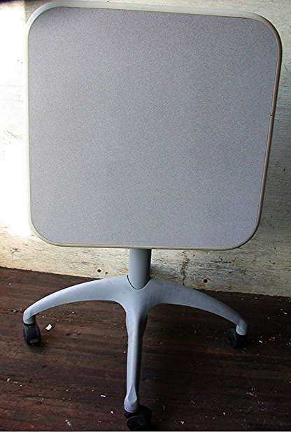 VECTA STEELCASE 30 x 30 FOLDING FLIP TABLE with METAL BASE & WHEELS