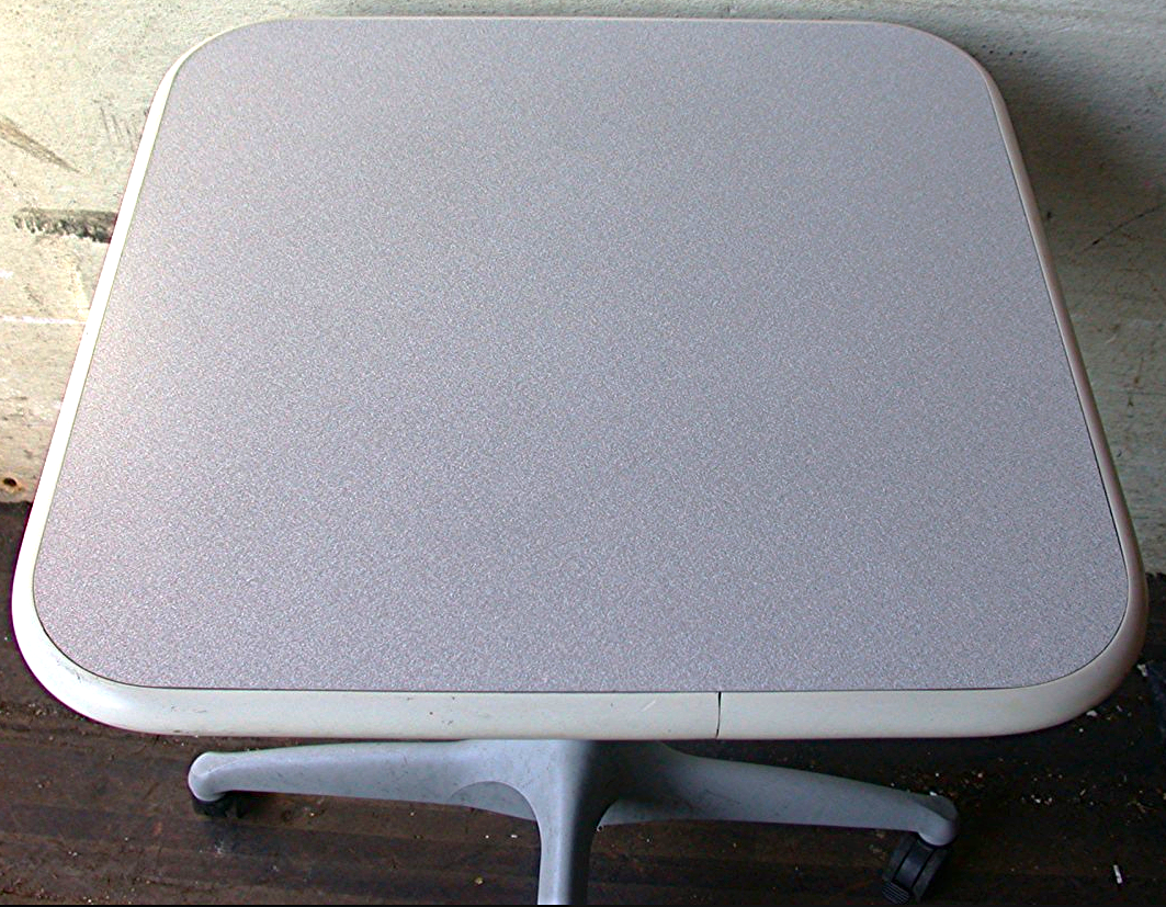VECTA STEELCASE 30 x 30 FOLDING FLIP TABLE with METAL BASE & WHEELS