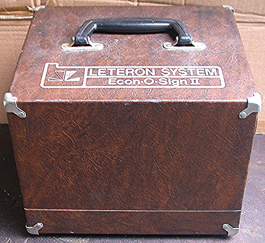 LETERON SYSTEM SIGN MAKER MACHINE ECON-O-SIGN II  PRINTING GRAPHIC ARTS w/MANUAL