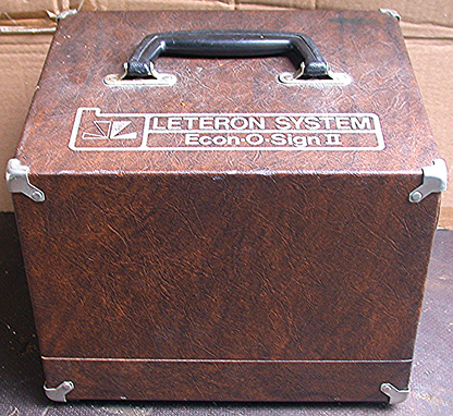 LETERON SYSTEM SIGN MAKER MACHINE ECON-O-SIGN II  PRINTING GRAPHIC ARTS w/MANUAL