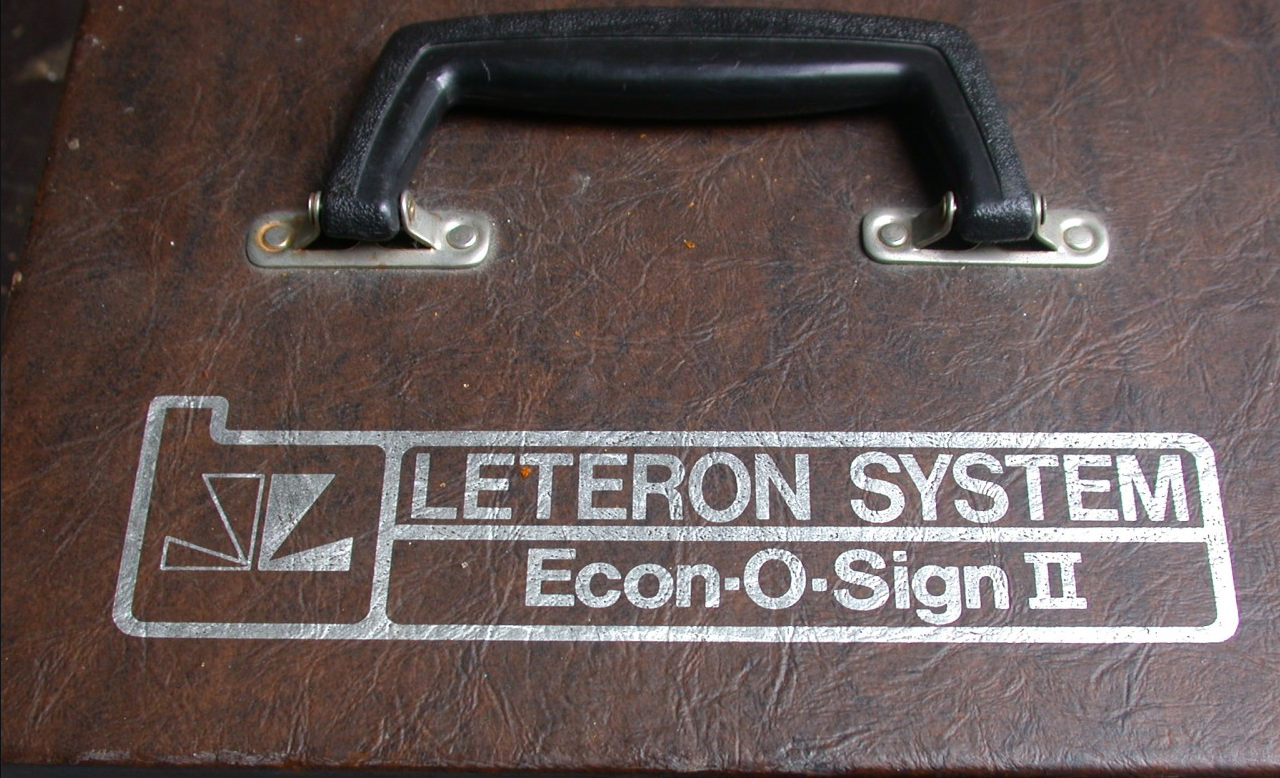 LETERON SYSTEM SIGN MAKER MACHINE ECON-O-SIGN II  PRINTING GRAPHIC ARTS w/MANUAL