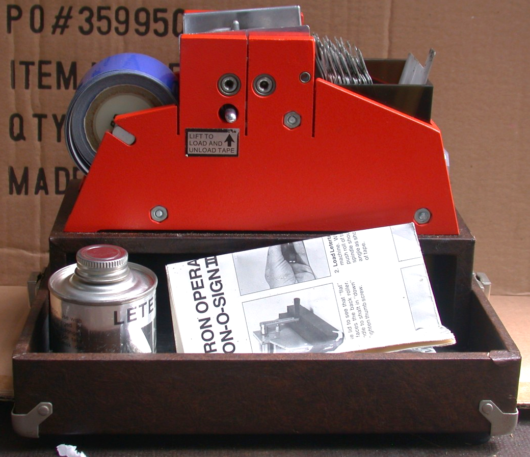 LETERON SYSTEM SIGN MAKER MACHINE ECON-O-SIGN II  PRINTING GRAPHIC ARTS w/MANUAL