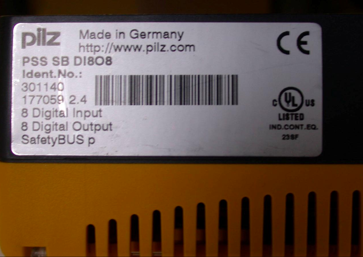 PILZ PSS SB DI808 SAFETY BUS MODULE REMOTE 8INPUT 8OUTPUT DI 808 FREE SHIPPING
