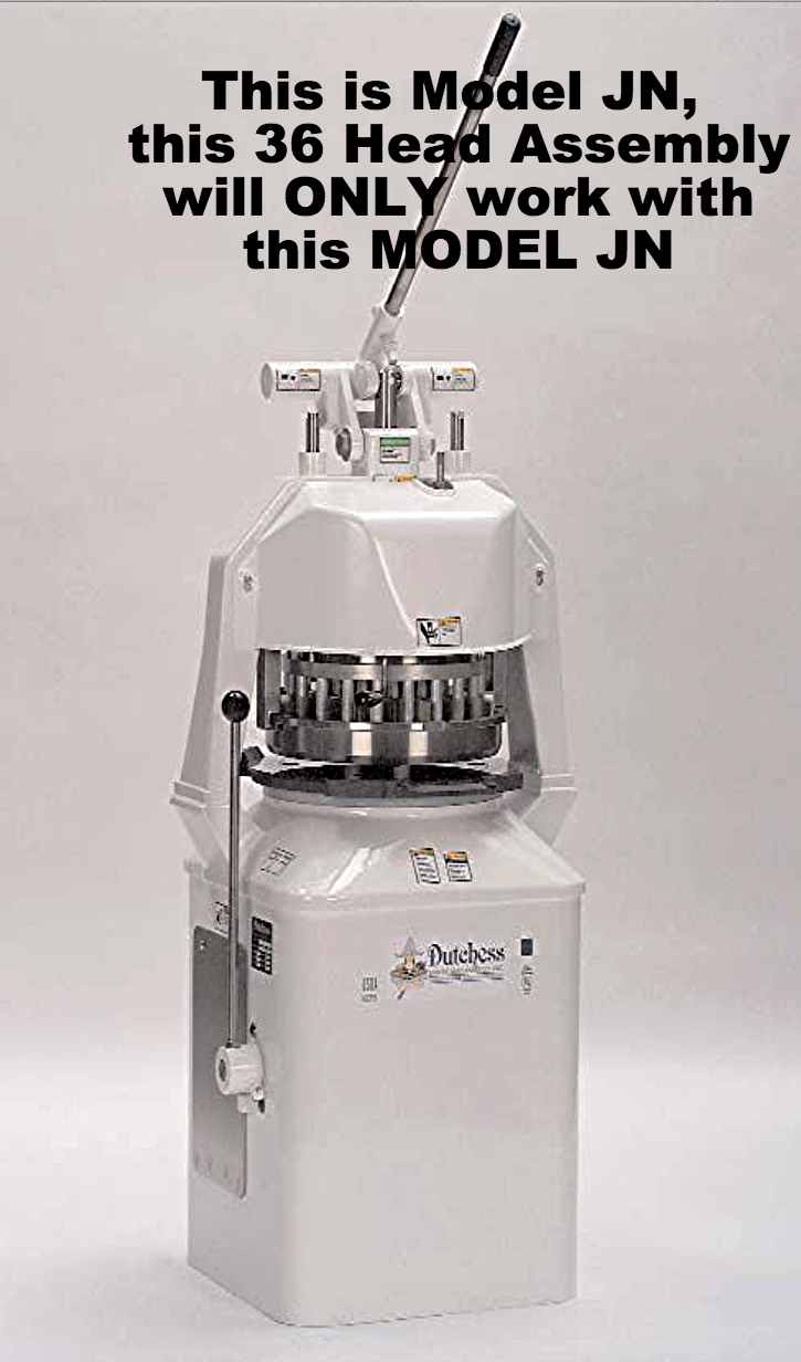 DUTCHESS MODEL JN 36 PIECE HEAD ASSEMBLY DOUGH DIVIDER CUTTER NSF363534 FREESHIP