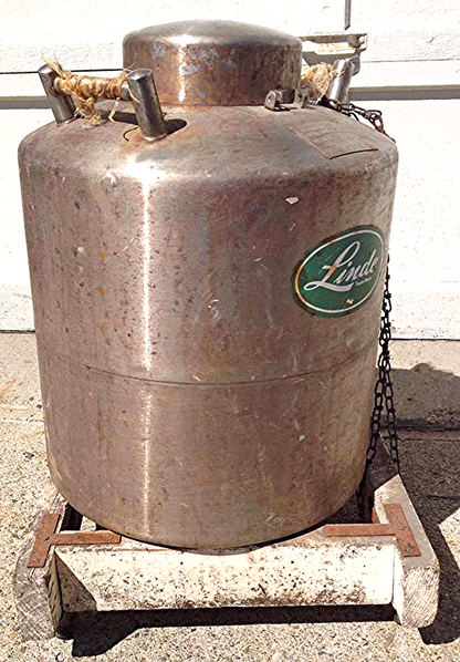 LINDE CRYO 25 Liter TANK LNR-258 LIQUID NITROGEN REFRIGERATOR CRYOGENIC LOCK