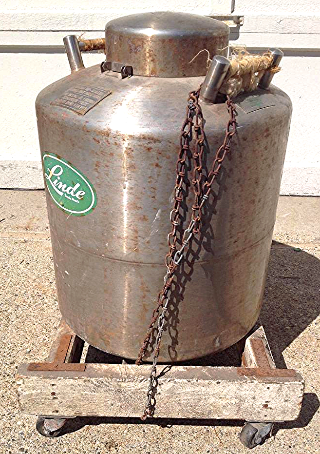 LINDE CRYO 25 Liter TANK LNR-258 LIQUID NITROGEN REFRIGERATOR CRYOGENIC LOCK