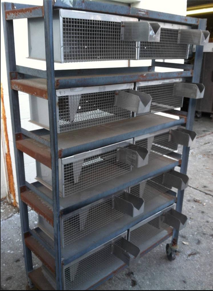 WAHMANN ACME STAINLESS 10 ANIMAL BIRD GAME CAGE HUNT RACK VETERINARY LAB 17x10x7