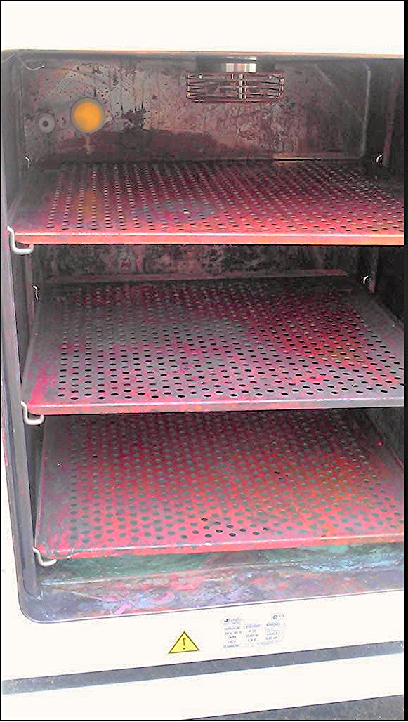 HERA CELL 240 CO2 INCUBATOR by HERAEUS with COPPER TRAYS on Wheels Cart