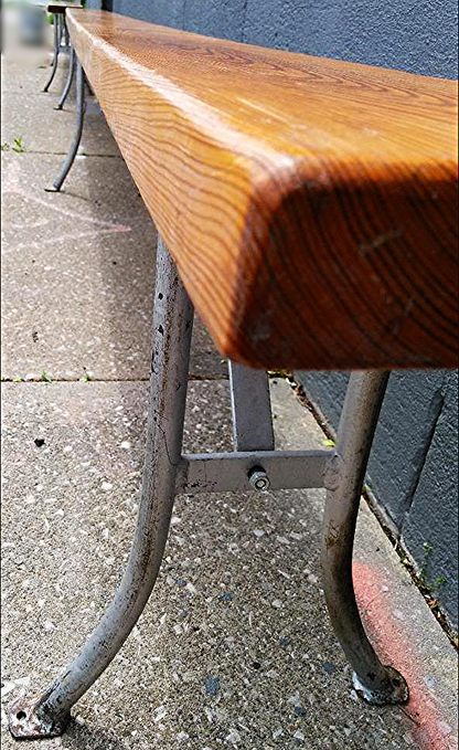 RARE VINTAGE SOLID WOOD LOCKER ROOM BENCH 142" l x 7" d x 17" h from the 60's